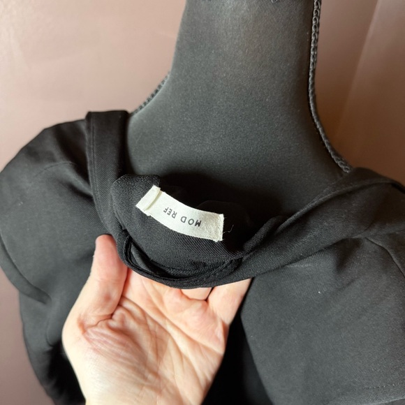 Mod Ref Black Drape Front Open Blazer Lightweight Jacket - Picture 3 of 4